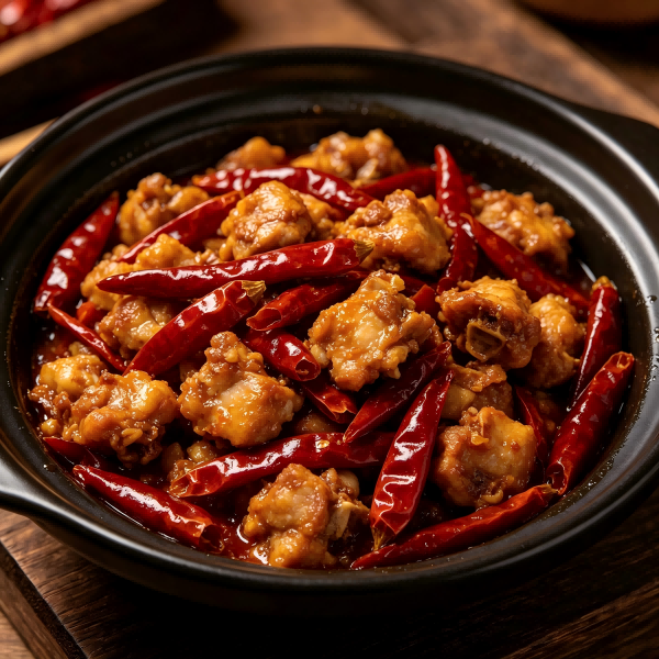 Sichuan Dry Spicy Chili Popcorn Chicken
