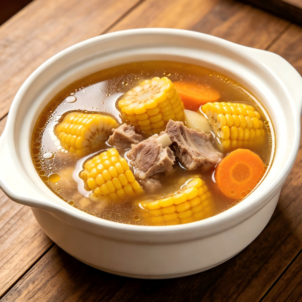 Sweet Corn & Carrot Pork Rib Bone Soup